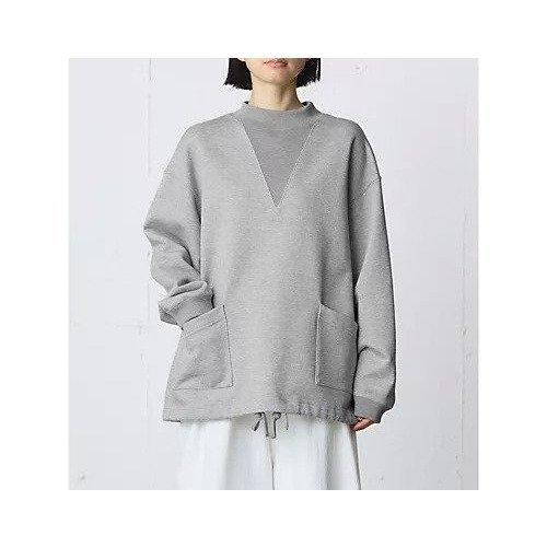 【ミディウミ/MidiUmi】のワークスウェットプルオーバー インテリア・キッズ・メンズ・レディースファッション・服の通販 founy(ファウニー) 　ファッション　Fashion　レディースファッション　Fashion for Women　トップス・カットソー　Cut & Sew Tops　レディースパーカー・カジュアルフーディー　Casual Hoodies & Sweatshirts　カジュアルプルオーバー・ニットトップス　Pullovers & Knit Tops / Casual Pullovers　スウェット・クルーネックトップス　Sweatshirts & Crewnecks / Relaxed Fit Sweat Tops　インナー　Innerwear　ジャケット　Jacket, Outerwear　デニム　Denim, Jeans Material　ハイネック　High Neck, Mock Neck　ポケット　Pocket, Pocket Detail　グレー|ID: prp329100004963544 ipo3291000000037242434