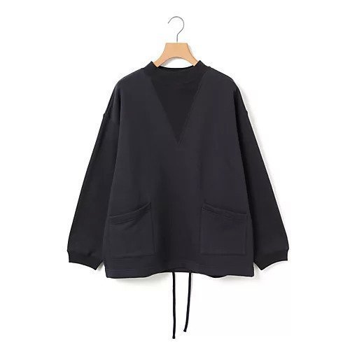 【ミディウミ/MidiUmi】のワークスウェットプルオーバー インテリア・キッズ・メンズ・レディースファッション・服の通販 founy(ファウニー) 　ファッション　Fashion　レディースファッション　Fashion for Women　トップス・カットソー　Cut & Sew Tops　レディースパーカー・カジュアルフーディー　Casual Hoodies & Sweatshirts　カジュアルプルオーバー・ニットトップス　Pullovers & Knit Tops / Casual Pullovers　スウェット・クルーネックトップス　Sweatshirts & Crewnecks / Relaxed Fit Sweat Tops　インナー　Innerwear　ジャケット　Jacket, Outerwear　デニム　Denim, Jeans Material　ハイネック　High Neck, Mock Neck　ポケット　Pocket, Pocket Detail　ネイビー|ID: prp329100004963544 ipo3291000000037242435