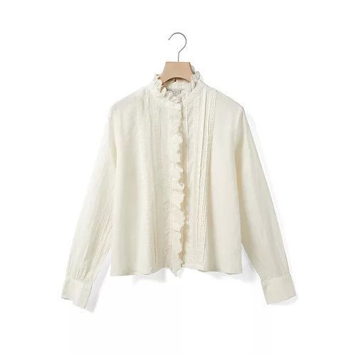 【ミディウミ/MidiUmi】のピンタックレースシャツ インテリア・キッズ・メンズ・レディースファッション・服の通販 founy(ファウニー) 　ファッション　Fashion　レディースファッション　Fashion for Women　トップス・カットソー　Cut & Sew Tops　シャツ・ブラウス・オフィスカジュアル　Elegant Blouses & Button-Ups　インナー　Innerwear　ハイネック　High Neck, Mock Neck　レース　Lace, Lace Fabric　エレガント 上品　Elegant　アイボリー|ID: prp329100004963602 ipo3291000000037242904