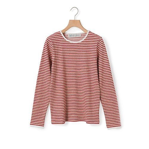 【ミディウミ/MidiUmi】のマルチボーダープルオーバーL/S インテリア・キッズ・メンズ・レディースファッション・服の通販 founy(ファウニー) 　ファッション　Fashion　レディースファッション　Fashion for Women　トップス・カットソー　Cut & Sew Tops　カジュアルプルオーバー・ニットトップス　Pullovers & Knit Tops / Casual Pullovers　インナー　Innerwear　ボーダー　Border, Stripe　レッド|ID: prp329100004963614 ipo3291000000037242982