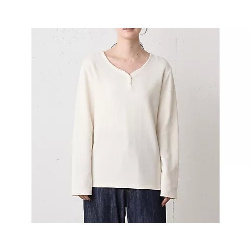 【ミディウミ/MidiUmi】のヘンリーネックプルオーバー インテリア・キッズ・メンズ・レディースファッション・服の通販 founy(ファウニー) 　ファッション　Fashion　レディースファッション　Fashion for Women　トップス・カットソー　Cut & Sew Tops　カジュアルプルオーバー・ニットトップス　Pullovers & Knit Tops / Casual Pullovers　カットソー　Cut and Sewn Top　シンプル　Simple, Minimal　オフホワイト|ID: prp329100004963620 ipo3291000000037243035