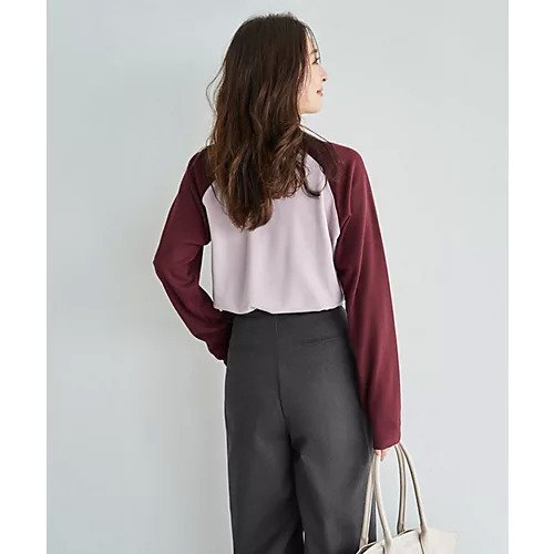 【スタイルデリ/STYLE DELI】の配色ラグランリブ生地プルオーバー 大人の最旬トレンドファッション＆コーディネート founy(ファウニー) 　ファッション　Fashion　レディースファッション　Fashion for Women　トップス・カットソー　Cut & Sew Tops　カジュアルプルオーバー・ニットトップス　Pullovers & Knit Tops / Casual Pullovers　カットソー　Cut and Sewn Top　ストレート　Straight, Straight Cut　スリット　Slit, Slit Detail　なめらか　Smooth, Silky Texture　長袖　Long Sleeve, Full Sleeve　バランス　Balance, Style Balance　ベーシック　Basic, Essential　ラベンダー　Lavender　リラックス　Relax, Relaxed Fit　冬　Winter / This Winter　エレガント 上品　Elegant　other-3|ID: prp329100004963645 ipo3291000000037243244