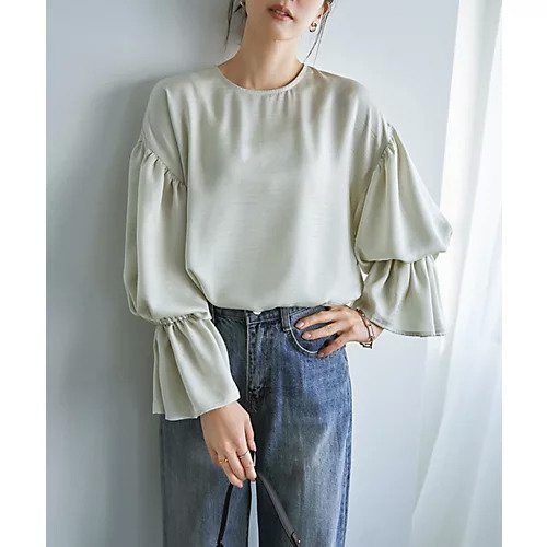 【スタイルデリ/STYLE DELI】のシボ生地ブラウジングスリーブブラウス インテリア・キッズ・メンズ・レディースファッション・服の通販 founy(ファウニー) https://founy.com/ ファッション Fashion レディースファッション Fashion for Women トップス・カットソー Cut & Sew Tops シャツ・ブラウス・オフィスカジュアル Elegant Blouses & Button-Ups イエロー Yellow インナー Innerwear エアリー Airy Texture 春 Spring キャミソール Camisole, Spaghetti Strap Top サロペット Overalls, Salopette シアー Sheer, See-Through シルキー Silky, Smooth Texture ジャケット Jacket, Outerwear ストレート Straight, Straight Cut スリット Slit, Slit Detail チュニック Tunic, Long Top 長袖 Long Sleeve, Full Sleeve バランス Balance, Style Balance フレア Flare, Flared ベスト Vest, Waistcoat レギンス Leggings, Stretch Pants |ID: prp329100004963647 ipo3291000000037243253
