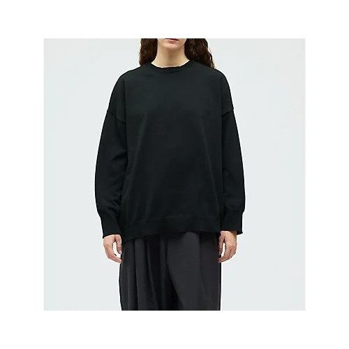 【ミズイロ インド/mizuiro ind】のクルーネックワイドプルオーバー インテリア・キッズ・メンズ・レディースファッション・服の通販 founy(ファウニー) 　ファッション　Fashion　レディースファッション　Fashion for Women　トップス・カットソー　Cut & Sew Tops　カジュアルプルオーバー・ニットトップス　Pullovers & Knit Tops / Casual Pullovers　おすすめ　Recommended / Our Picks　シンプル　Simple, Minimal　ストレッチ　Stretch, Stretchy Fabric　ベーシック　Basic, Essential　エレガント 上品　Elegant　今季　This Season, Current Season　洗える　Machine Washable　ブラック|ID: prp329100004963661 ipo3291000000037243375