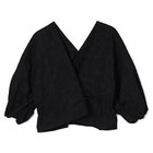 【プレインピープル/PLAIN PEOPLE】の塩縮プリントカシュクールブラウス BLACK|ID: prp329100004963675 ipo3291000000037243495