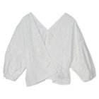 【プレインピープル/PLAIN PEOPLE】の塩縮プリントカシュクールブラウス WHITE|ID: prp329100004963675 ipo3291000000037243497