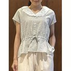 【ナナデコール/nanadecor】のクラシックローズレースブラウス ライトグレー|ID: prp329100004963678 ipo3291000000037243518