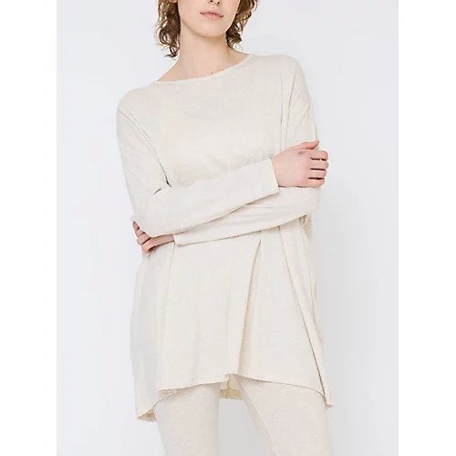 【ナナデコール/nanadecor】のファインニットワイドトップス インテリア・キッズ・メンズ・レディースファッション・服の通販 founy(ファニー) 　ファッション　Fashion　レディースファッション　Fashion for Women　トップス・カットソー　Cut & Sew Tops　ニット　Knit Tops & Sweaters　セットアップ　Set-Up, Coordinated Outfit　デニム　Denim, Jeans Material　定番　Standard, Basic Item　なめらか　Smooth, Silky Texture　ヨガ　Yoga, Yoga Wear　リラックス　Relax, Relaxed Fit　ワイド　Wide, Wide Fit　ライトグレー|ID: prp329100004963680 ipo3291000000037243535