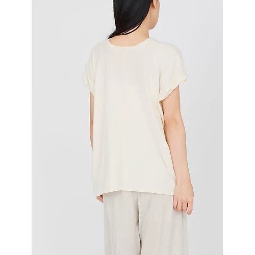 【ナナデコール/nanadecor】のファインニットツイストTシャツ 大人の最旬トレンドファッション＆コーディネート founy(ファウニー) 　ファッション　Fashion　レディースファッション　Fashion for Women　トップス・カットソー　Cut & Sew Tops　ニット　Knit Tops & Sweaters　シャツ・ブラウス・オフィスカジュアル　Elegant Blouses & Button-Ups　ロングTシャツ・Tシャツ　Longline T-Shirts & Tees　ショルダー　Shoulder, Shoulder Strap　セットアップ　Set-Up, Coordinated Outfit　ツイスト　Tweed, Tweed Fabric　デニム　Denim, Jeans Material　ドロップ　Drop Shoulder, Dropped Style　定番　Standard, Basic Item　なめらか　Smooth, Silky Texture　ヨガ　Yoga, Yoga Wear　リラックス　Relax, Relaxed Fit　other-3|ID: prp329100004963682 ipo3291000000037243556