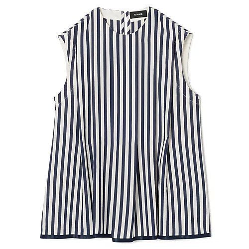 【シンメ/SINME】のストライブタックノースリーブシャツ インテリア・キッズ・メンズ・レディースファッション・服の通販 founy(ファウニー) https://founy.com/ ファッション Fashion レディースファッション Fashion for Women トップス・カットソー Cut & Sew Tops キャミソール&ノースリーブ Camisoles & Sleeveless Tops シャツ・ブラウス・オフィスカジュアル Elegant Blouses & Button-Ups なめらか Smooth, Silky Texture ストライプ Stripe, Striped Pattern ノースリーブ Sleeveless, No-Sleeve パイピング Piping, Trim Design フロント Front, Front Design リラックス Relax, Relaxed Fit 洗える Machine Washable |ID: prp329100004963724 ipo3291000000037243829
