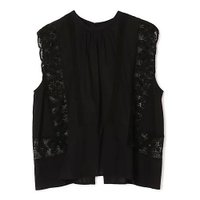 【ノーメント/normment】のMANNY LACE N/S BLOUSE 大人の最旬トレンドファッション＆コーディネート founy(ファウニー) ファッション Fashion レディースファッション Fashion for Women インド Indian Textile ギャザー Gathered, Ruffled ノースリーブ Sleeveless, No-Sleeve フレンチ French, French Style 人気 Popular, Best Seller 夏 Summer 洗える Machine Washable |ID:prp329100004963737