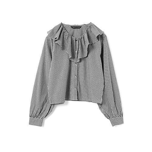 【ミズイロ インド/mizuiro ind】のチェックフリルギャザーカラーシャツ インテリア・キッズ・メンズ・レディースファッション・服の通販 founy(ファウニー) https://founy.com/ ファッション Fashion レディースファッション Fashion for Women トップス・カットソー Cut & Sew Tops シャツ・ブラウス・オフィスカジュアル Elegant Blouses & Button-Ups インナー Innerwear ギンガム Gingham, Gingham Fabric チェック Check, Plaid, Tartan フリル Frill, Ruffle モノトーン Monotone, Black and White 人気 Popular, Best Seller 今季 This Season, Current Season |ID: prp329100004963745 ipo3291000000037379952