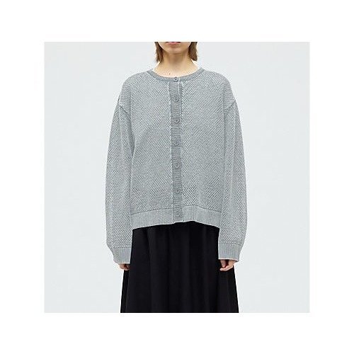 【ミズイロ インド/mizuiro ind】のストーンウォッシュメッシュクルーネックカーディガン インテリア・キッズ・メンズ・レディースファッション・服の通販 founy(ファウニー) https://founy.com/ ファッション Fashion レディースファッション Fashion for Women トップス・カットソー Cut & Sew Tops カーディガン・羽織り Layered Style Cardigans インナー Innerwear コンパクト Compact, Small Size タンク Tank Top, Sleeveless Top 春 Spring 長袖 Long Sleeve, Full Sleeve |ID: prp329100004963748 ipo3291000000037244012