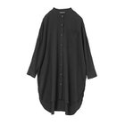 【ミズイロ インド/mizuiro ind】のT/Rバンドカラーロングシャツ ブラック|ID: prp329100004963753 ipo3291000000037244047