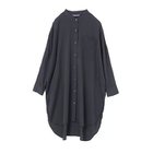 【ミズイロ インド/mizuiro ind】のT/Rバンドカラーロングシャツ ネイビー|ID: prp329100004963753 ipo3291000000037244051