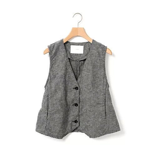 【ミディウミ/MidiUmi】のコットンリネンベスト 大人の最旬トレンドファッション＆コーディネート founy(ファウニー) 　ファッション　Fashion　レディースファッション　Fashion for Women　アウター　Coat / Outerwear Collection　トップス・カットソー　Cut & Sew Tops　ベスト&ジレ / 重ね着スタイル　Vests & Gilets　キャンバス　Canvas, Canvas Fabric　ベスト　Vest, Waistcoat　リネン　Linen, Linen Fabric　ヴィンテージ　Vintage Style　半袖　Short Sleeve, Half Sleeve　 other-1|ID: prp329100004963777 ipo3291000000037244206