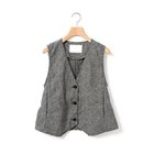 【ミディウミ/MidiUmi】のコットンリネンベスト 大人の最旬トレンドファッション＆コーディネート founy(ファウニー) ファッション Fashion レディースファッション Fashion for Women アウター Coat / Outerwear Collection トップス・カットソー Cut & Sew Tops ベスト&ジレ / 重ね着スタイル Vests & Gilets キャンバス Canvas, Canvas Fabric ベスト Vest, Waistcoat リネン Linen, Linen Fabric ヴィンテージ Vintage Style 半袖 Short Sleeve, Half Sleeve thumbnail グレー|ID: prp329100004963777 ipo3291000000037244207
