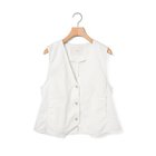 【ミディウミ/MidiUmi】のコットンリネンベスト 大人の最旬トレンドファッション＆コーディネート founy(ファウニー) ファッション Fashion レディースファッション Fashion for Women アウター Coat / Outerwear Collection トップス・カットソー Cut & Sew Tops ベスト&ジレ / 重ね着スタイル Vests & Gilets キャンバス Canvas, Canvas Fabric ベスト Vest, Waistcoat リネン Linen, Linen Fabric ヴィンテージ Vintage Style 半袖 Short Sleeve, Half Sleeve thumbnail オフホワイト|ID: prp329100004963777 ipo3291000000037244208