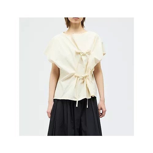 【ミズイロ インド/mizuiro ind】のリボンプルオーバー インテリア・キッズ・メンズ・レディースファッション・服の通販 founy(ファウニー) 　ファッション　Fashion　レディースファッション　Fashion for Women　トップス・カットソー　Cut & Sew Tops　カジュアルプルオーバー・ニットトップス　Pullovers & Knit Tops / Casual Pullovers　シンプル　Simple, Minimal　フロント　Front, Front Design　ボトム　Bottoms, Lower Wear　リボン　Ribbon, Bow　無地　Plain, Solid Color　アイボリー|ID: prp329100004963792 ipo3291000000037244322