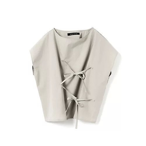 【ミズイロ インド/mizuiro ind】のリボンプルオーバー インテリア・キッズ・メンズ・レディースファッション・服の通販 founy(ファウニー) 　ファッション　Fashion　レディースファッション　Fashion for Women　トップス・カットソー　Cut & Sew Tops　カジュアルプルオーバー・ニットトップス　Pullovers & Knit Tops / Casual Pullovers　シンプル　Simple, Minimal　フロント　Front, Front Design　ボトム　Bottoms, Lower Wear　リボン　Ribbon, Bow　無地　Plain, Solid Color　グレー|ID: prp329100004963792 ipo3291000000037244324