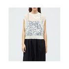 【ミズイロ インド/mizuiro ind】のメッシュ刺繍ショートベスト アイボリー|ID: prp329100004963794 ipo3291000000037244342