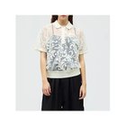 【ミズイロ インド/mizuiro ind】のメッシュ刺繍ポロプルオーバー アイボリー|ID: prp329100004963795 ipo3291000000037244348