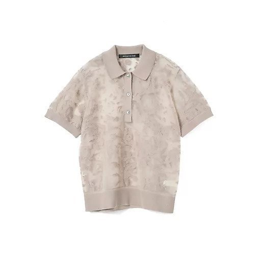 【ミズイロ インド/mizuiro ind】のメッシュ刺繍ポロプルオーバー インテリア・キッズ・メンズ・レディースファッション・服の通販 founy(ファウニー) 　ファッション　Fashion　レディースファッション　Fashion for Women　トップス・カットソー　Cut & Sew Tops　カジュアルプルオーバー・ニットトップス　Pullovers & Knit Tops / Casual Pullovers　インナー　Innerwear　カーディガン　Cardigan, Knitwear　ショート　Short, Short Length　ベスト　Vest, Waistcoat　メッシュ　Mesh, Net Fabric　エレガント 上品　Elegant　夏　Summer　春　Spring　ベージュ|ID: prp329100004963795 ipo3291000000037244349