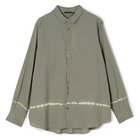 【パドカレ/pas de calais】の26SS 甘ボイルキャッチワッシャーブラウス カーキ|ID: prp329100004963801 ipo3291000000037244385