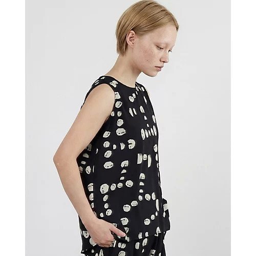 【ペラク/pelaq】の袖なしブラウス【cobblestone】 インテリア・キッズ・メンズ・レディースファッション・服の通販 founy(ファウニー) https://founy.com/ ファッション Fashion レディースファッション Fashion for Women トップス・カットソー Cut & Sew Tops シャツ・ブラウス・オフィスカジュアル Elegant Blouses & Button-Ups コンパクト Compact, Small Size モチーフ Motif, Design Theme ランダム Random, Irregular 水玉 Polka Dot, Dot Pattern 猫 Cat, Kitty |ID: prp329100004963812 ipo3291000000037395066