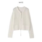 【スタイルデリ/STYLE DELI】の【selection】メッシュジップカーディガン ホワイト|ID: prp329100004963825 ipo3291000000037244601