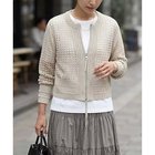 【スタイルデリ/STYLE DELI】の【selection】メッシュジップカーディガン ベージュ|ID: prp329100004963825 ipo3291000000037244602