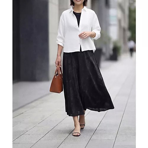 【スタイルデリ/STYLE DELI】のこなれたエンボスガーゼシャツ 大人の最旬トレンドファッション＆コーディネート founy(ファウニー) 　ファッション　Fashion　レディースファッション　Fashion for Women　トップス・カットソー　Cut & Sew Tops　シャツ・ブラウス・オフィスカジュアル　Elegant Blouses & Button-Ups　イエロー　Yellow　インナー　Innerwear　カフス　Cuff Design　サロペット　Overalls, Salopette　シアー　Sheer, See-Through　ストレート　Straight, Straight Cut　スリット　Slit, Slit Detail　長袖　Long Sleeve, Full Sleeve　パール　Pearl, Pearl Accent　ビーチ　Beach, Seaside　フロント　Front, Front Design　ベスト　Vest, Waistcoat　ポケット　Pocket, Pocket Detail　ラウンド　Round, Round Neck　リゾート　Resort, Vacation Style　夏　Summer　other-2|ID: prp329100004963828 ipo3291000000037244640