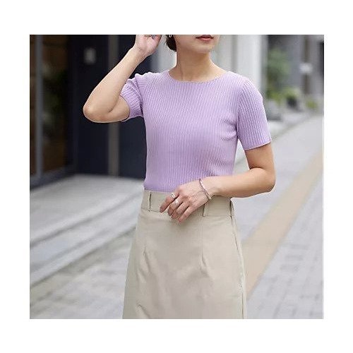 【スタイルデリ/STYLE DELI】の半袖ボートネックリブトップス インテリア・キッズ・メンズ・レディースファッション・服の通販 founy(ファウニー) https://founy.com/ ファッション Fashion レディースファッション Fashion for Women トップス・カットソー Cut & Sew Tops ストレート Straight, Straight Cut スリット Slit, Slit Detail ポケット Pocket, Pocket Detail 冬 Winter / This Winter 半袖 Short Sleeve, Half Sleeve |ID: prp329100004963833 ipo3291000000037244702