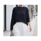 【スタイルデリ/STYLE DELI】のとろみ落ち感ニット編みカットトップス ブラック|ID: prp329100004963835 ipo3291000000037244743