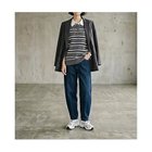 【スタイルデリ/STYLE DELI】の【BLK001】シャツ襟半袖ポロニット グレーボーダー|ID: prp329100004963836 ipo3291000000037244759