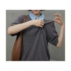 【スタイルデリ/STYLE DELI】の【BLK001】シャツ襟半袖ポロニット 杢グレー|ID: prp329100004963836 ipo3291000000037244763