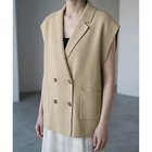 【スタイルデリ/STYLE DELI】の【BLK001】オーバーサイズニットジレ ベージュ|ID: prp329100004963837 ipo3291000000037244780