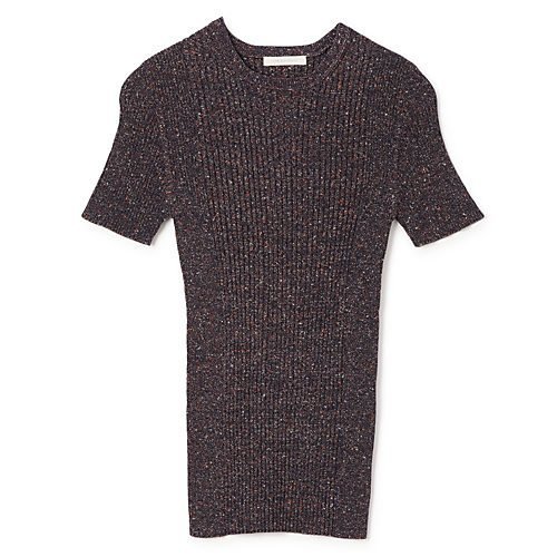 【カナコ サカイ/KANAKO SAKAI】のGLITTER RIBBED KNIT T-SHIRT インテリア・キッズ・メンズ・レディースファッション・服の通販 founy(ファウニー) https://founy.com/ ファッション Fashion レディースファッション Fashion for Women トップス・カットソー Cut & Sew Tops ニット Knit Tops & Sweaters シャツ・ブラウス・オフィスカジュアル Elegant Blouses & Button-Ups ロングTシャツ・Tシャツ Longline T-Shirts & Tees 2025年 2025 2025春夏・S/S Spring/Summer 2025 SS25 グリッター Glitter, Sparkle 半袖 Short Sleeve, Half Sleeve 洗える Machine Washable |ID: prp329100004963900 ipo3291000000037247515