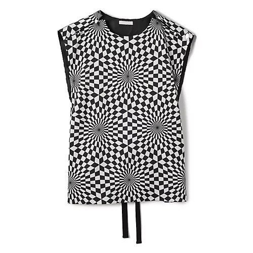 【テルマ/TELMA】のPrinted Apron Tops インテリア・キッズ・メンズ・レディースファッション・服の通販 founy(ファウニー) https://founy.com/ ファッション Fashion レディースファッション Fashion for Women トップス・カットソー Cut & Sew Tops 2025年 2025 2025春夏・S/S Spring/Summer 2025 SS25 パターン Pattern, Design Print プリント Print, Printed Pattern リボン Ribbon, Bow 洗える Machine Washable |ID: prp329100004963908 ipo3291000000037247582