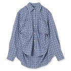 【リトコフスカヤ/LITKOVSKA】のCHECKED SHIRT WITH DRAPED SIDES MULTICOLORED|ID: prp329100004963931 ipo3291000000037247757