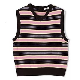 【サンディーリアング/SANDY LIANG】のMELTY VEST 大人の最旬トレンドファッション＆コーディネート founy(ファウニー) ファッション Fashion レディースファッション Fashion for Women アウター Coat / Outerwear Collection トップス・カットソー Cut & Sew Tops ベスト&ジレ / 重ね着スタイル Vests & Gilets 2025年 2025 2025春夏・S/S Spring/Summer 2025 SS25 パイピング Piping, Trim Design ベスト Vest, Waistcoat ボーダー Border, Stripe 人気 Popular, Best Seller 夏 Summer 春 Spring S/S・春夏 SS, Spring/Summer, Warm Season 洗える Machine Washable |ID:prp329100004963951