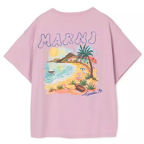 【マルニ/MARNI】のT-SHIRT 大人の最旬トレンドファッション＆コーディネート founy(ファウニー) 　ファッション　Fashion　レディースファッション　Fashion for Women　トップス・カットソー　Cut & Sew Tops　シャツ・ブラウス・オフィスカジュアル　Elegant Blouses & Button-Ups　ロングTシャツ・Tシャツ　Longline T-Shirts & Tees　プリント　Print, Printed Pattern　リゾート　Resort, Vacation Style　定番　Standard, Basic Item　洗える　Machine Washable　other-2|ID: prp329100004964015 ipo3291000000037248381