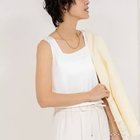 【ノーリーズ/NOLLEY'S】の《手洗い可能》サテン ベア天2WAYタンクトップ 大人の最旬トレンドファッション＆コーディネート founy(ファウニー) ファッション Fashion レディースファッション Fashion for Women 2025年 2025 2025春夏・S/S Spring/Summer 2025 SS25 おすすめ Recommended / Our Picks インナー Innerwear カットソー Cut and Sewn Top サテン Satin, Glossy Fabric ジャケット Jacket, Outerwear スクエア Square, Square Shape タンク Tank Top, Sleeveless Top ドッキング Docking, Mixed Material thumbnail ホワイト|ID: prp329100004964030 ipo3291000000037248856