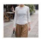 【スタイルデリ/STYLE DELI】の夏に着る極薄シアー長袖カットトップス エアリーグレー|ID: prp329100004964031 ipo3291000000037248861