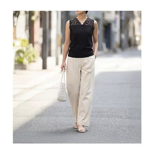 【スタイルデリ/STYLE DELI】の【selection】レース張りベアタンクトップ 大人の最旬トレンドファッション＆コーディネート founy(ファウニー) 　ファッション　Fashion　レディースファッション　Fashion for Women　イエロー　Yellow　インナー　Innerwear　カットソー　Cut and Sewn Top　クール　Cool, Chic　切替　Switching, Contrast Panel　ジャケット　Jacket, Outerwear　ストレッチ　Stretch, Stretchy Fabric　ストレート　Straight, Straight Cut　スリット　Slit, Slit Detail　タンク　Tank Top, Sleeveless Top　定番　Standard, Basic Item　フロント　Front, Front Design　ミックス　Mix, Mixed Style　レース　Lace, Lace Fabric　おすすめ　Recommended / Our Picks　other-2|ID: prp329100004964032 ipo3291000000037248868