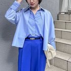 【ノーリーズ/NOLLEY'S】のウォッシャブルレイヤード風ショート丈シャツ 大人の最旬トレンドファッション＆コーディネート founy(ファウニー) ファッション Fashion レディースファッション Fashion for Women トップス・カットソー Cut & Sew Tops シャツ・ブラウス・オフィスカジュアル Elegant Blouses & Button-Ups 2026年 2026 2026春夏・S/S Spring/Summer 2026 SS26 シアー Sheer, See-Through ショート Short, Short Length ストライプ Stripe, Striped Pattern 今季 This Season, Current Season 無地 Plain, Solid Color thumbnail サックス|ID: prp329100004964043 ipo3291000000037248964