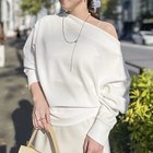 【ノーリーズソフィー/NOLLEY'S sophi】の《セットアップ対応》ウォッシャブルボートネックライトダンボールプルオーバー ホワイト|ID: prp329100004964045 ipo3291000000037278783