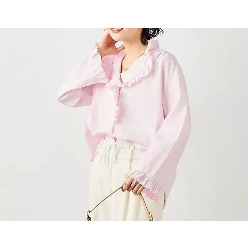 【ノーリーズソフィー/NOLLEY'S sophi】のウォッシャブルORGANICコットンフリルシャツブラウス 大人の最旬トレンドファッション＆コーディネート founy(ファウニー) 　ファッション　Fashion　レディースファッション　Fashion for Women　トップス・カットソー　Cut & Sew Tops　シャツ・ブラウス・オフィスカジュアル　Elegant Blouses & Button-Ups　2026年　2026　2026春夏・S/S　Spring/Summer 2026 SS26　おすすめ　Recommended / Our Picks　インナー　Innerwear　ウォッシャブル　Machine Washable　タイプライター　Typewriter Fabric, Crisp Cotton　デニム　Denim, Jeans Material　フリル　Frill, Ruffle　ロング　Long, Long-Length　春　Spring　 other-1|ID: prp329100004964049 ipo3291000000037248995