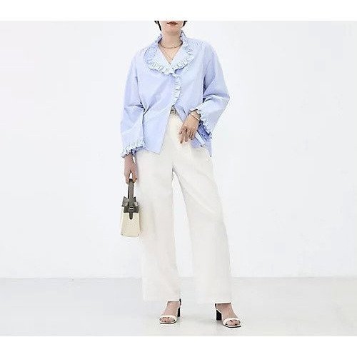 【ノーリーズソフィー/NOLLEY'S sophi】のウォッシャブルORGANICコットンフリルシャツブラウス 大人の最旬トレンドファッション＆コーディネート founy(ファウニー) 　ファッション　Fashion　レディースファッション　Fashion for Women　トップス・カットソー　Cut & Sew Tops　シャツ・ブラウス・オフィスカジュアル　Elegant Blouses & Button-Ups　2026年　2026　2026春夏・S/S　Spring/Summer 2026 SS26　おすすめ　Recommended / Our Picks　インナー　Innerwear　ウォッシャブル　Machine Washable　タイプライター　Typewriter Fabric, Crisp Cotton　デニム　Denim, Jeans Material　フリル　Frill, Ruffle　ロング　Long, Long-Length　春　Spring　other-2|ID: prp329100004964049 ipo3291000000037248998