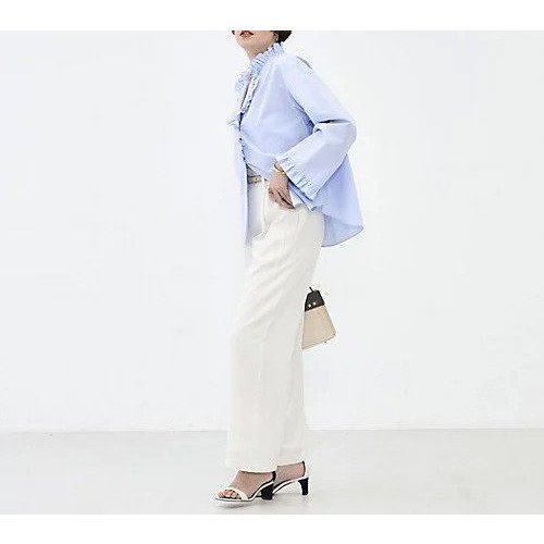【ノーリーズソフィー/NOLLEY'S sophi】のウォッシャブルORGANICコットンフリルシャツブラウス 大人の最旬トレンドファッション＆コーディネート founy(ファウニー) 　ファッション　Fashion　レディースファッション　Fashion for Women　トップス・カットソー　Cut & Sew Tops　シャツ・ブラウス・オフィスカジュアル　Elegant Blouses & Button-Ups　2026年　2026　2026春夏・S/S　Spring/Summer 2026 SS26　おすすめ　Recommended / Our Picks　インナー　Innerwear　ウォッシャブル　Machine Washable　タイプライター　Typewriter Fabric, Crisp Cotton　デニム　Denim, Jeans Material　フリル　Frill, Ruffle　ロング　Long, Long-Length　春　Spring　other-3|ID: prp329100004964049 ipo3291000000037248999